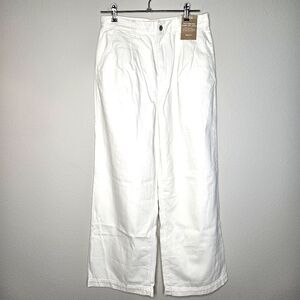 Madewell size 28 white denim wide leg NEW W/O TAGS high rise 100